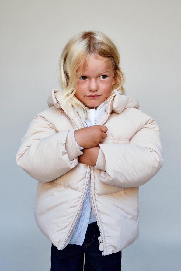 Water-Repellent Hooded Puffer Coat