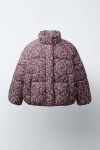 Flower Pattern Puffer Jacket