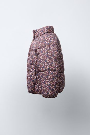 Flower Pattern Puffer Jacket