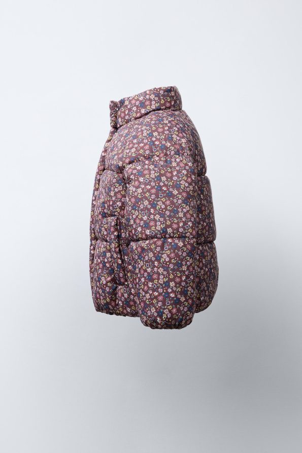 Flower Pattern Puffer Jacket