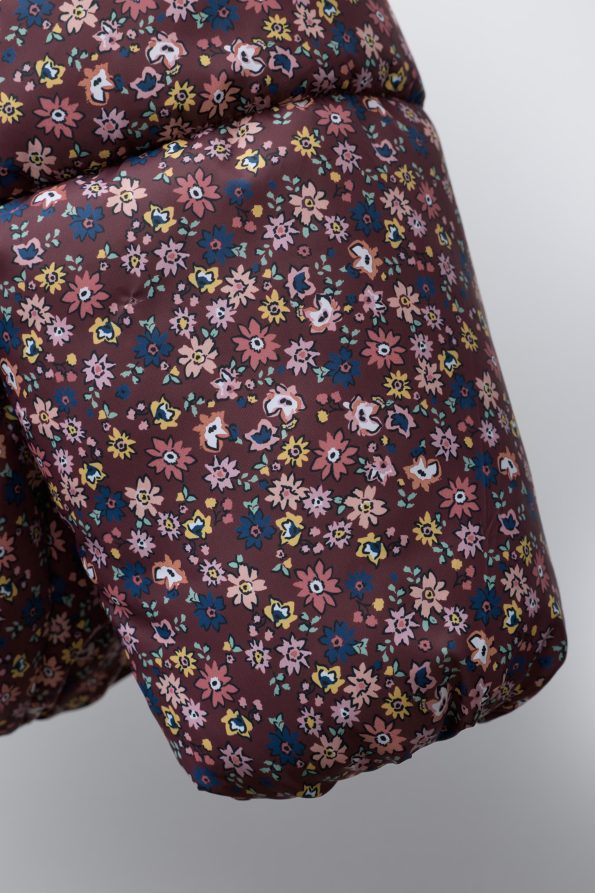 Flower Pattern Puffer Jacket