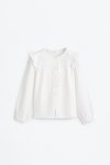 Ruffled Lace Trim Blouse