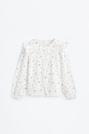 Ruffled Lace Trim Blouse