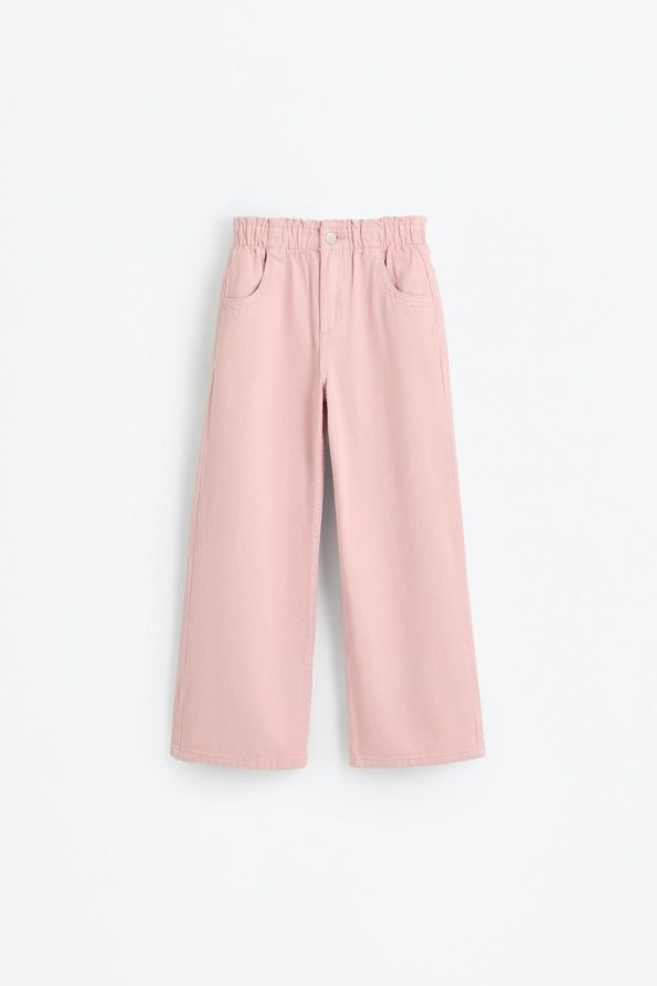 Wide Leg Paper Bag Jeans