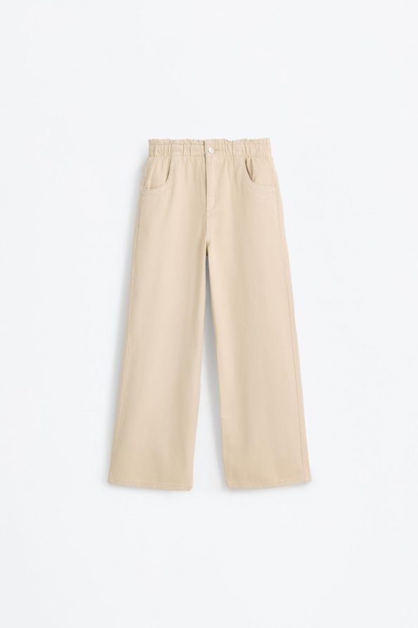 Wide Leg Paper Bag Jeans