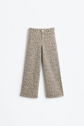 Patterned Denim Pants