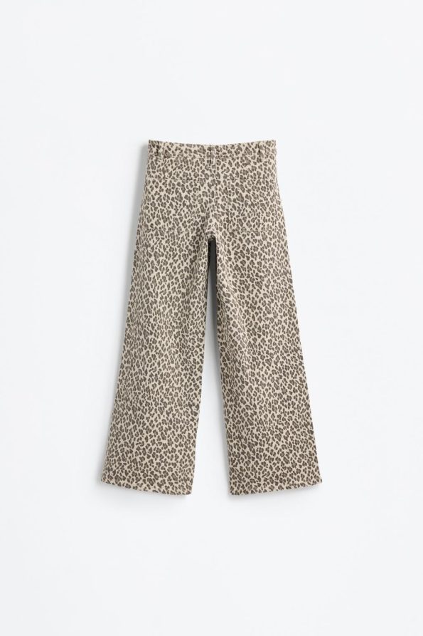 Patterned Denim Pants