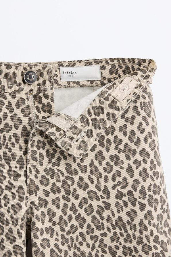 Patterned Denim Pants