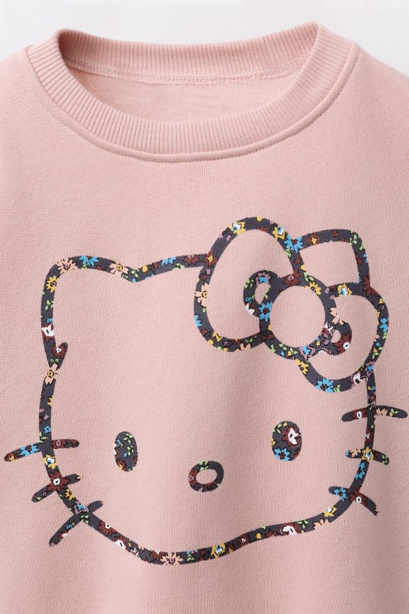 HELLO KITTY © SANRIO Floral Pattern Sweatshirt and Leggings Set