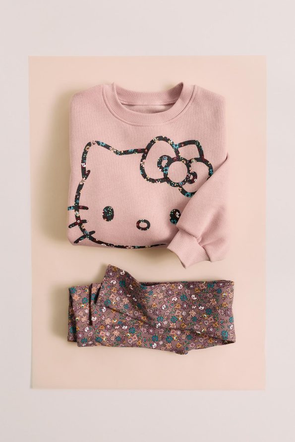 HELLO KITTY Floral Sweatshirt and Leggings Set