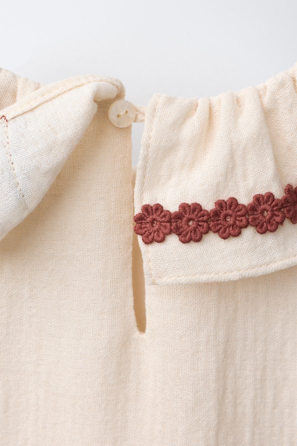 Embroidered Floral Textured Dress
