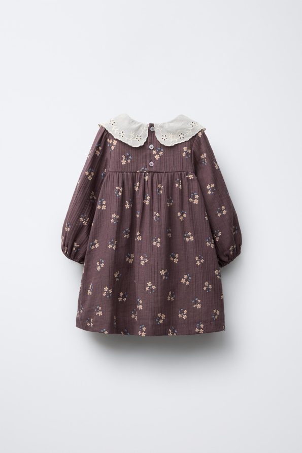 Embroidered Floral Long Sleeve Dress