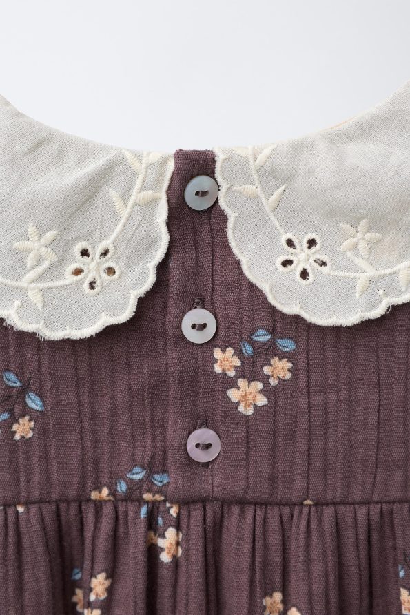 Embroidered Floral Long Sleeve Dress