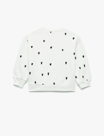 Girls' Cotton Long Sleeve Crew Neck Sweatshirt