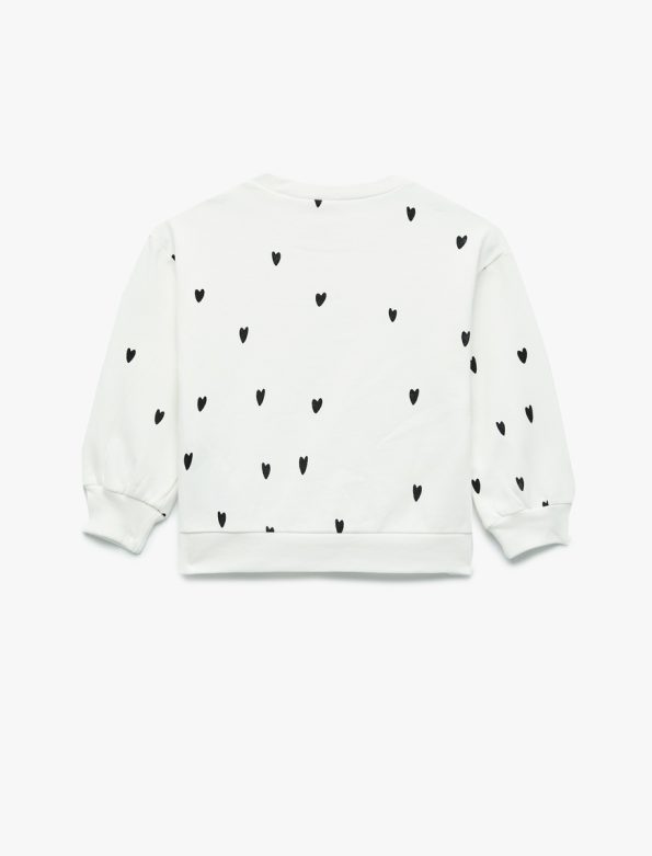 Girls' Cotton Long Sleeve Crew Neck Sweatshirt