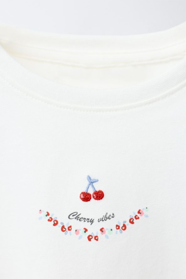 Cherry Pattern Pajama Set for Ages 2-6