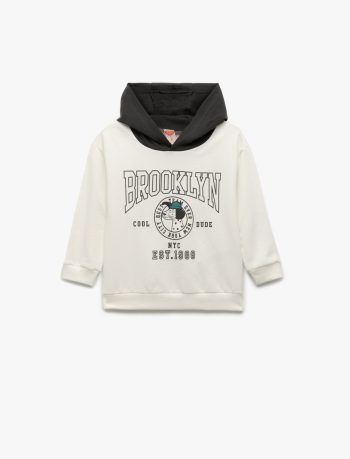 Baby Boy Printed Hooded Sweatshirt