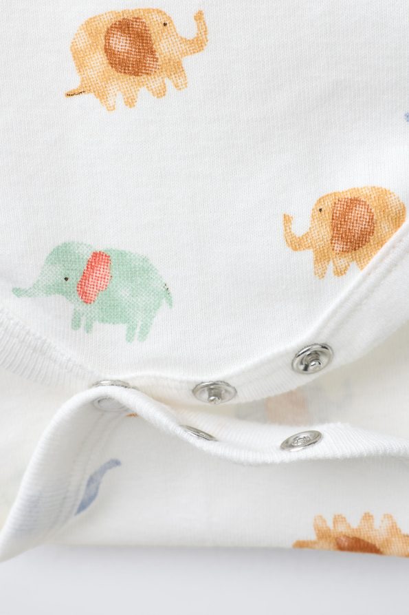 5-Pack Elephant Print Bodysuits