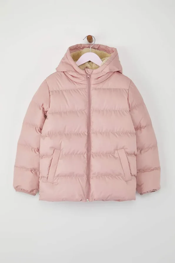 Trendyolmilla Kids Pink Girls' Regular Hooded Jacket