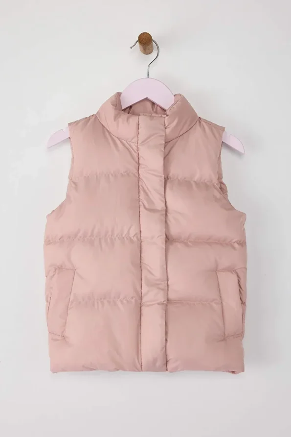 Trendyolmilla Kids Pink Girls' Regular Puffer Vest