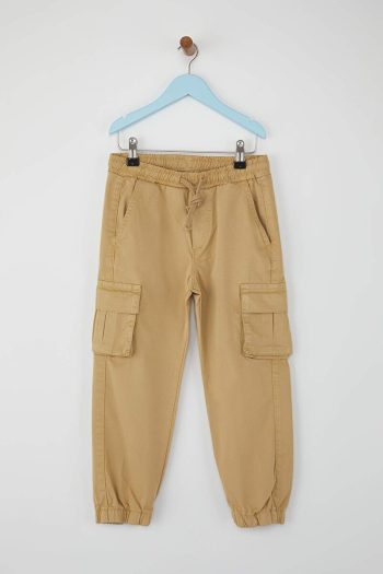 Trendyolmilla Kids Beige Cotton Twill Pants for Boys
