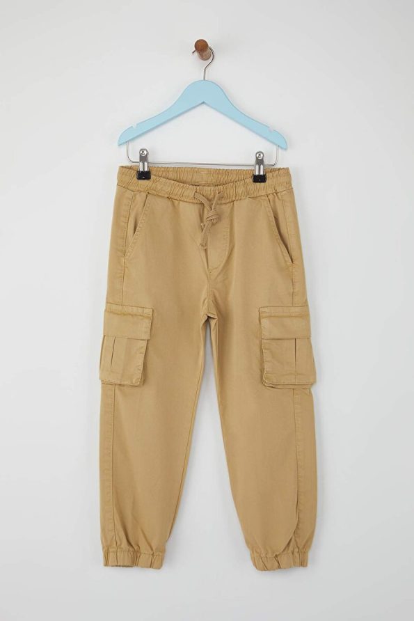 Trendyolmilla Kids Beige Cotton Twill Pants for Boys