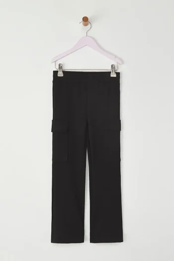 Trendyolmilla Kids Black Flare Cargo Pants for Girls
