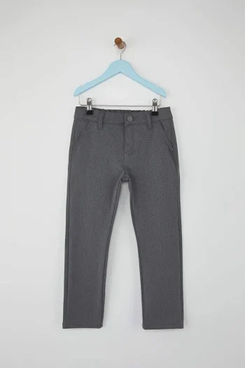 Trendyolmilla Kids Gray Boys Basic Regular School Trousers