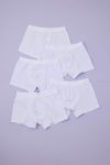 Trendyolmilla Kids White 5-Pack Boys Cotton Stretch Boxer Briefs