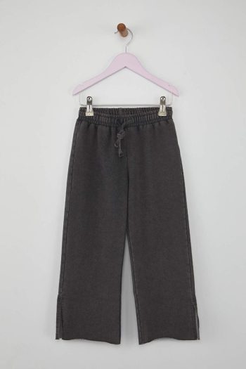 Trendyolmilla Kids Dark Grey Flared Cotton Sweatpants for Girls