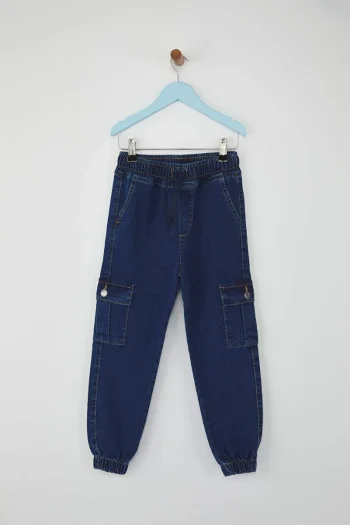 Trendyolmilla Kids Dark Blue Cotton Boys Denim Jeans