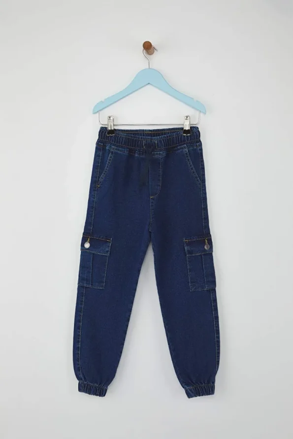 Trendyolmilla Kids Dark Blue Cotton Boys Denim Jeans