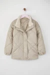 Trendyolmilla Kids Stone Girl's Straight Collar Regular Jacket
