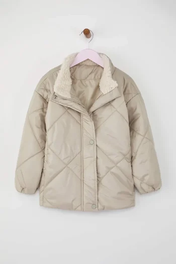 Trendyolmilla Kids Stone Girl's Straight Collar Regular Jacket