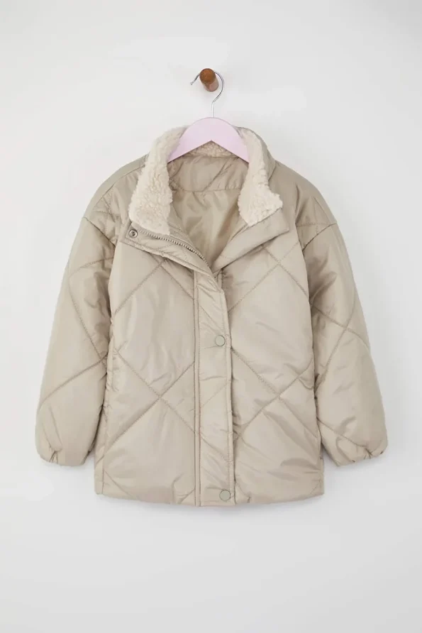 Trendyolmilla Kids Stone Girl's Straight Collar Regular Jacket