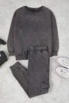 Trendyolmilla Kids Charcoal Cotton Basic Knit Set for Boys