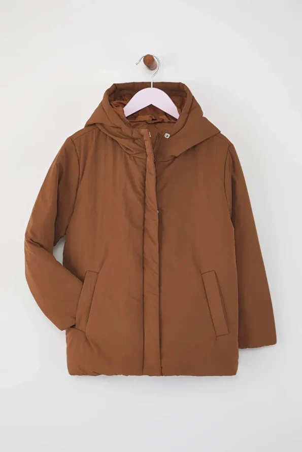 Trendyolmilla Kids Beige Hooded Jacket for Girls