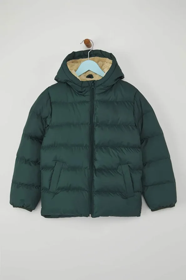 Trendyolmilla Kids Green Unisex Hooded Jacket