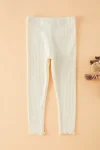 Trendyolmilla Kids Ivory Cotton Basic Ribbed Long Summer Leggings