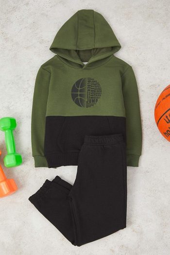 Trendyolmilla Kids Green Color Block Knit Set