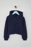 Trendyolmilla Kids Navy Unisex 100% Cotton Hooded Knit Cardigan