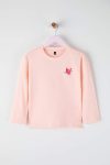 Trendyolmilla Kids Light Pink Girls' 100% Cotton Animal Print Regular Knit T-Shirt