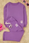 Trendyolmilla Kids Purple Cotton Pullover Set for Girls