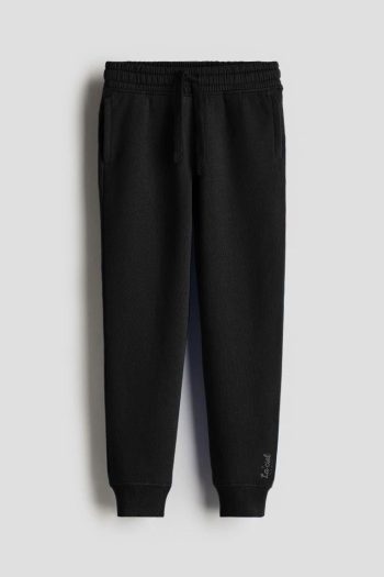 Unisex Kids Cotton Black Gray Beige Jogger Pants Set