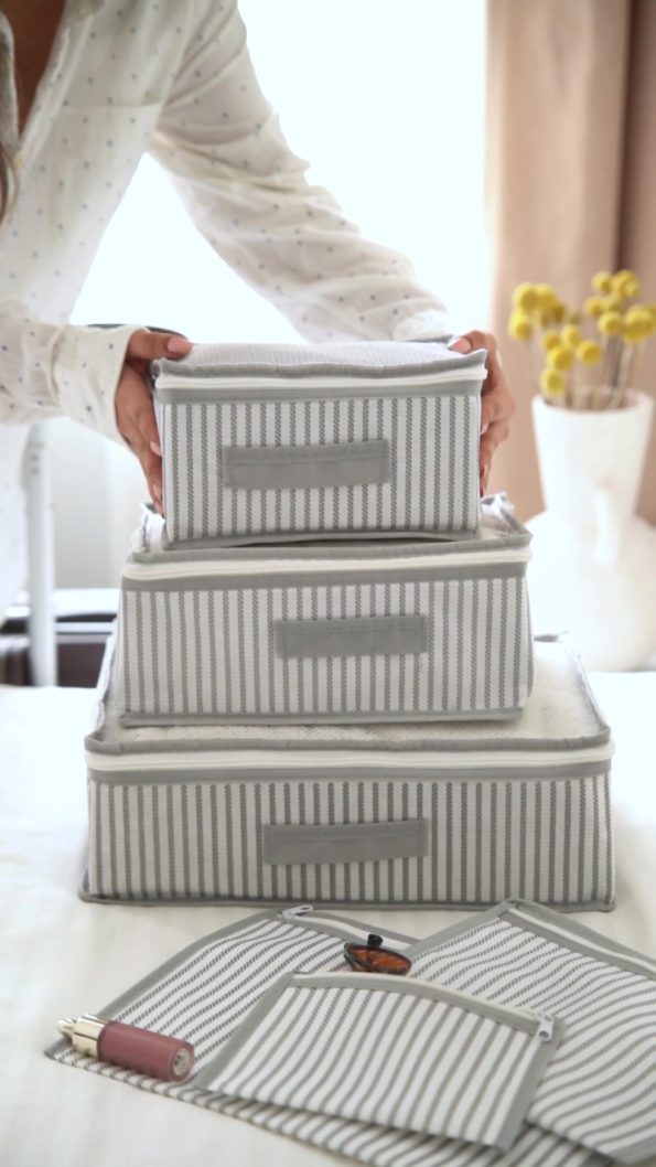 Serstil 6-Piece Baby Care Bag - Gray Rope Pattern