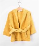 Kids Bathrobe 2-9 Years Mustard Yellow