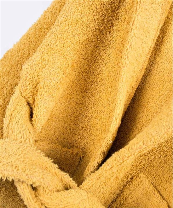 Kids Bathrobe 2-9 Years Mustard Yellow