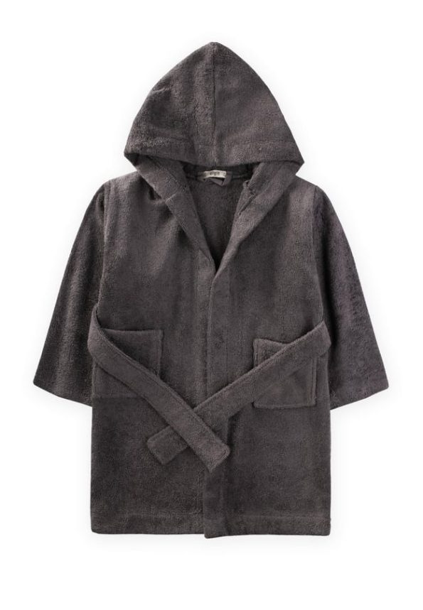 Kids' Bathrobe 2-11 Years Charcoal