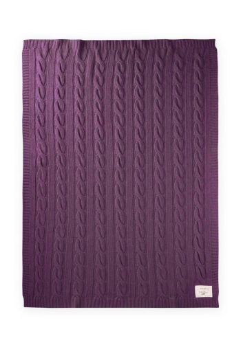 Braided Knit Blanket 80X100 Cm Purple