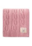 Braided Knit Blanket 80X100 Cm Pink
